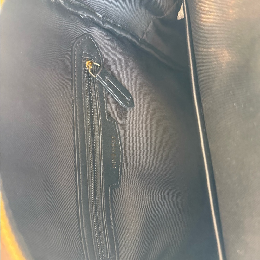 Nine West Patterned Brown Backpack With Gold Acce… - image 3